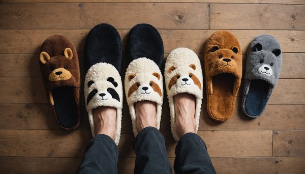 Chaussons animaux pour homme : chaleur et originalité à vos pieds