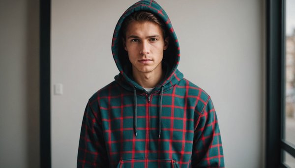 Kangourou à carreaux : style et confort pour des moments cosy